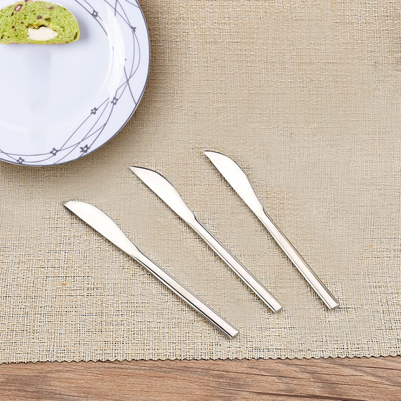 VANRA 5.8in 4-Piece Dessert Knives Set Stainless Steel Kids Dinner Knife Appetizer Fruit Snack Serving Knives Small Flatware Set - Image 5
